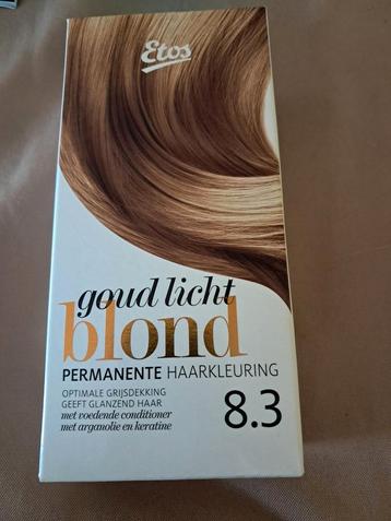 Nieuwe Etos Permanente Haarkleuring 8.3 Goud Licht Blond beschikbaar voor biedingen