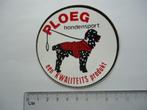 sticker oud PLOEG HONDEN Sport kwaliteit poedel retro dier, Verzenden, Zo goed als nieuw, Bedrijf of Vereniging