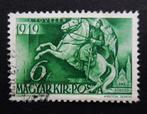 Hongarije - paarden - zegel 1940 Admiraal Horthy te paard, Ophalen of Verzenden, Gestempeld, Dier of Natuur