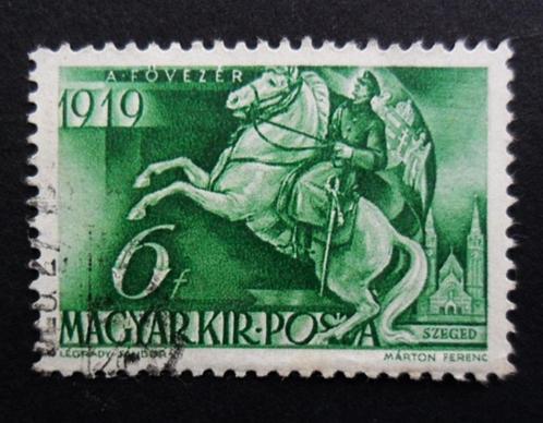 Hongarije - paarden - zegel 1940 Admiraal Horthy te paard, Postzegels en Munten, Postzegels | Thematische zegels, Gestempeld, Dier of Natuur