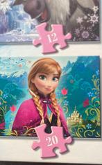 kinderpuzzle 3+ FROZEN, 4 in a box, Nieuw, 4 tot 6 jaar, Meer dan 50 stukjes, Ophalen of Verzenden