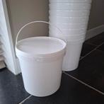 NIEUW 10 liter emmers met deksel WIT, Ophalen of Verzenden, Nieuw, Kunststof, Met deksel