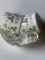 Wedgwood Wild Strawberry Mokken met Schotel (2 stuks), Ophalen of Verzenden