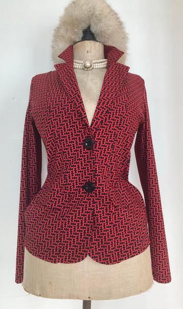 NIEUW STUDIO ANNELOES blazer jasje 38 40 M bordeaux jas beschikbaar voor biedingen