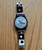 Swatch horloge - Zilver Beige Zwart Armband, Ophalen of Verzenden, Polshorloge, Staal, Swatch
