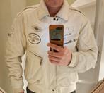 Witte leren  Nickelson jas, Ophalen, Maat 52/54 (L), Wit, Nickelson