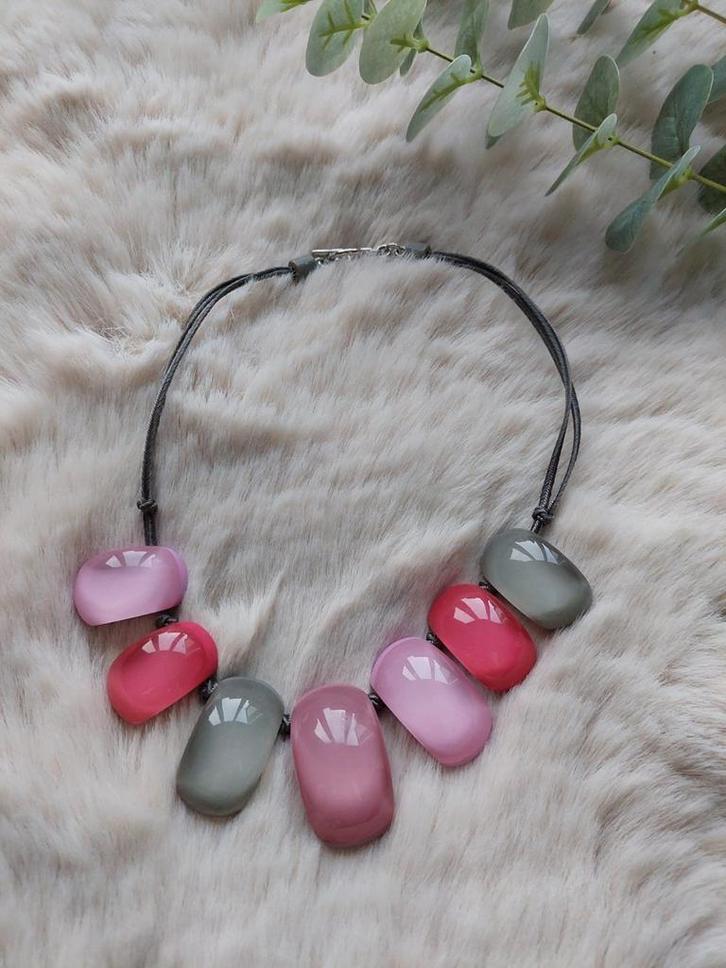 Zsiska ketting, Sieraden, Tassen en Uiterlijk, Kettingen, Zo goed als nieuw, Overige materialen, Zilver, Ophalen of Verzenden