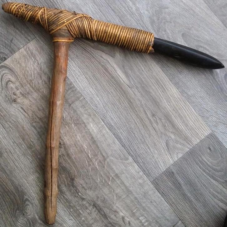 Om 1900 Adze Stenen Dissel Votief Bijl Papoea Nieuw Guinea, Antiek en Kunst, Antiek | Gereedschap en Instrumenten, Ophalen of Verzenden