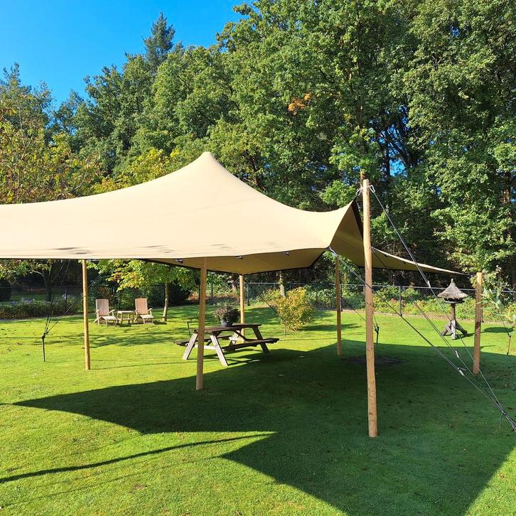 Stretchtent 6x10 te huur incl. inrichting, Tuin en Terras, Partytenten, Gebruikt, Partytent, 2 meter of meer, 8 meter of meer