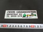 sticker Oss Zwiers Caravancentrum Havenstraat 04120-35770, Ophalen, Zo goed als nieuw, Bedrijf of Vereniging