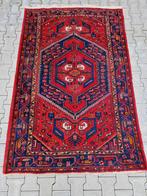 212x136 Perzisch Tapijt vloerkleed Wol Hamadan Rood Blauw, 200 cm of meer, Brocant Vintage Industrieel Rustiek, 100 tot 150 cm