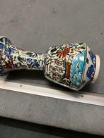 Handgemaakte Vaas met Afbeeldingen, Gebruikt, Overige kleuren, Aardewerk of Porselein, Ophalen of Verzenden