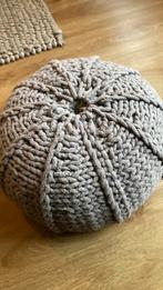 Poef - zitkussen grijs, Ophalen of Verzenden, Gebruikt, Rond, Minder dan 50 cm