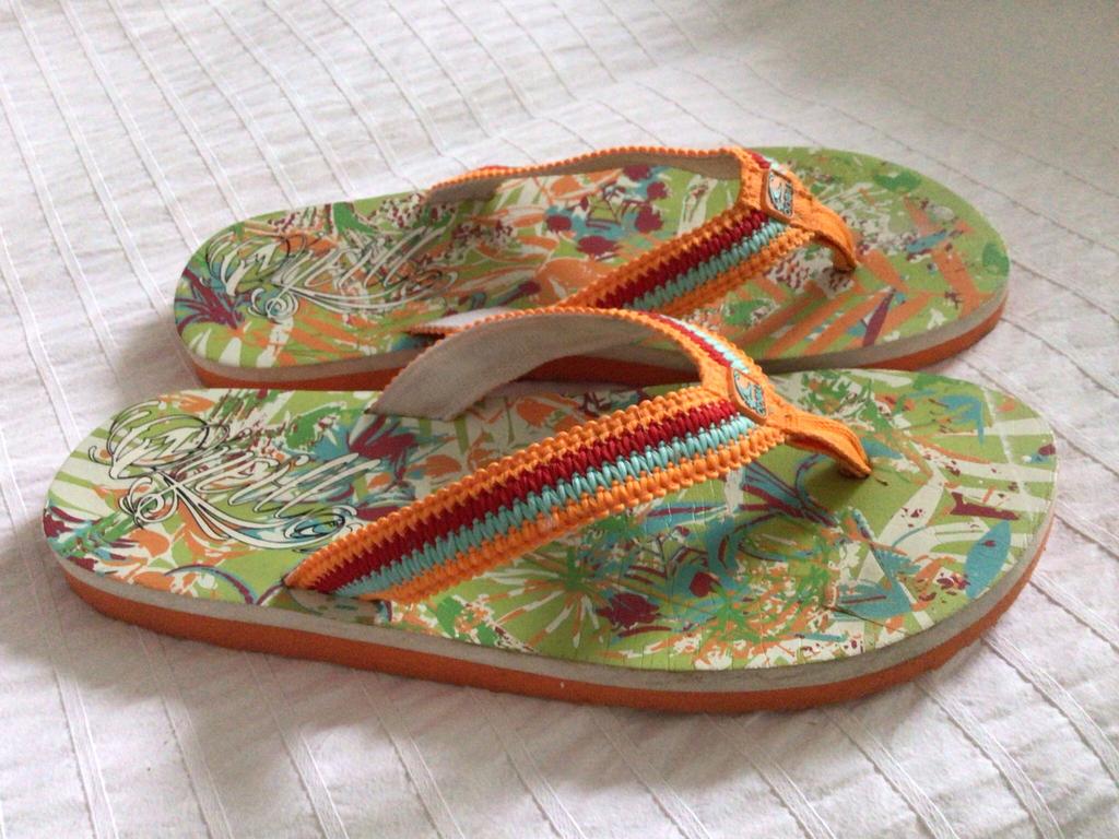 O’neill teenslippers, trendy, oranje, vakantie/ sauna mt 39, Ophalen of Verzenden, Zo goed als nieuw