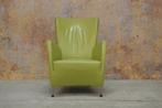 ZGANieuw limegroene leren Montis Windy design fauteuil!, Huis en Inrichting, Fauteuils, Montis, Design, Montis, 75 tot 100 cm