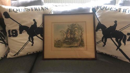 Antieke Britse Jacht Scène Prent, Antiek en Kunst, Kunst | Tekeningen en Foto's, Ophalen of Verzenden