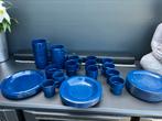 Mepal (38-delig) Vintage kampeerservies blauw Mepal, Ophalen of Verzenden, Gebruikt