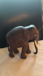 Houten olifant beeldje, Antiek en Kunst, Kunst | Designobjecten, Ophalen of Verzenden