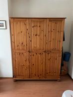 Grenen hang-legkast - 3 deurs, zelf demonteren, Ophalen, Gebruikt, 100 tot 150 cm, Met deur(en)