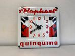 Vintage Raphael Quinquina Emaille Reclame Klok, Antiek en Kunst, Antiek | Klokken, Ophalen