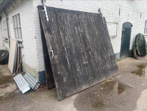 Tka, 2x hardhouten boerderij schuurdeuren, Doe-het-zelf en Verbouw, Kozijnen en Schuifpuien, Gebruikt, Hout, Ophalen
