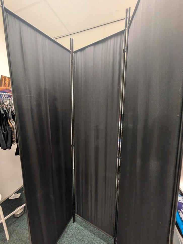 Kamerscherm, Huis en Inrichting, Stoffering | Gordijnen en Lamellen, Nieuw, 150 tot 200 cm, 100 tot 150 cm, Zwart, Ophalen