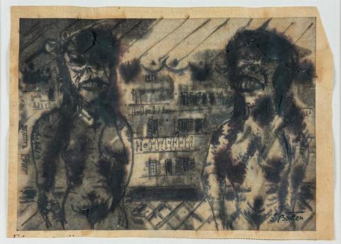 De Wallen - Armand Bouten - Pentekening, Antiek en Kunst, Kunst | Schilderijen | Modern, Ophalen