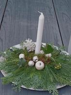 Kerststukje met kaars, Huis en Inrichting, Ophalen, Zo goed als nieuw