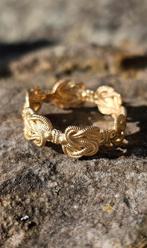 Prachtige Mattenklopper zilver verguld ring, Nieuw, Ophalen of Verzenden, Dame, Goud