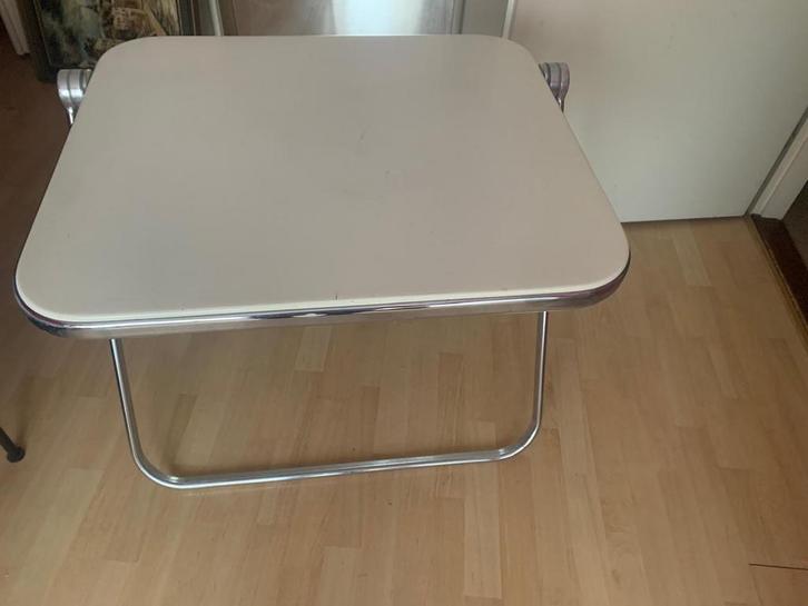 Platone vouwbureau + 4 stoelen, Piretti voor Castelli, 1970, Huis en Inrichting, Tafels | Bijzettafels, Gebruikt, Rechthoekig