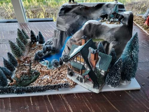 Compleet berglandschap met gedeeltelijk Lemax items, Diversen, Kerst, Gebruikt, Ophalen of Verzenden