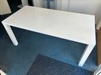 Witte hoogglans eettafel, Huis en Inrichting, Tafels | Eettafels, Ophalen, 50 tot 100 cm, Zo goed als nieuw, 150 tot 200 cm
