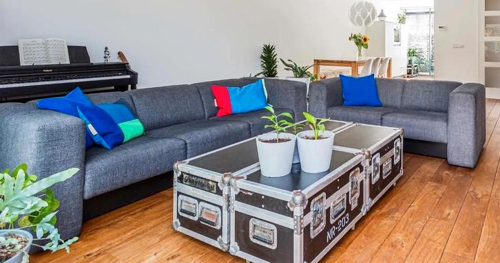 Gelderland bankstel type 0430 2- en 3-zitsbank, Huis en Inrichting, Banken | Bankstellen, Gebruikt, Rechte bank, Driepersoons