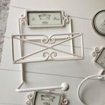 Handdoekenrek WC Rolhouder Frans Brocante Stijl, Ophalen of Verzenden, Gebruikt, Wit, Handdoekenrek