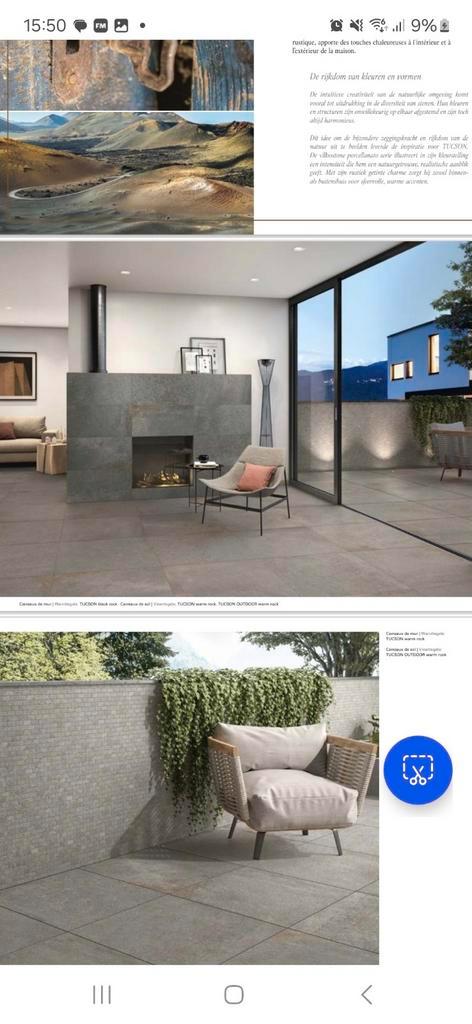 villeroy 60 x 60 32m2 ook anti-slip buiten vloertegels, Doe-het-zelf en Verbouw, Sanitair, Nieuw, Ophalen