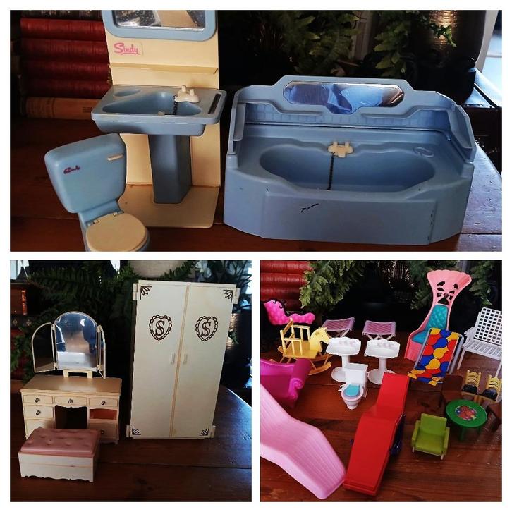 Vintage meubels Barbie Sindy jaren '60-'70 2e advertentie, Verzamelen, Speelgoed, Zo goed als nieuw, Ophalen of Verzenden