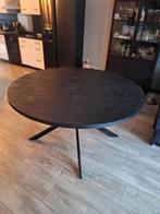 zwarte ronde mango eettafel 140cm doorsnee!, Huis en Inrichting, Tafels | Eettafels, Ophalen, Gebruikt, Rond, Overige houtsoorten