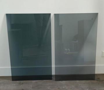 2x Zwarte glasplaat voor op een Ikea Malm ladekast 80x48cm beschikbaar voor biedingen