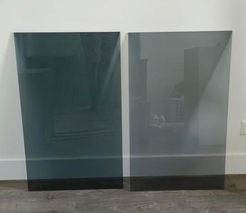 2x Zwarte glasplaat voor op een Ikea Malm ladekast 80x48cm, Huis en Inrichting, Kasten | Ladekasten, Zo goed als nieuw, Minder dan 100 cm