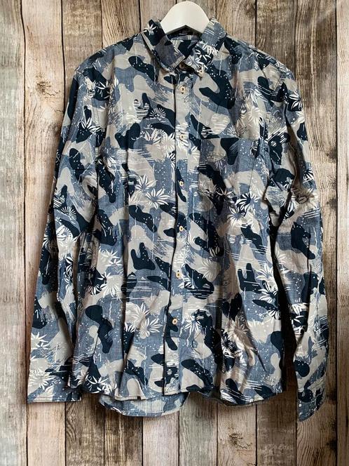 Super gaaf blauw Denham overhemd (Maat L), Kleding | Heren, Overhemden, Nieuw, Halswijdte 41/42 (L), Blauw, Verzenden