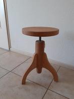 Massief eiken Tabouret, Huis en Inrichting, Krukjes, Ophalen, In hoogte verstelbaar, Nieuw, Hout
