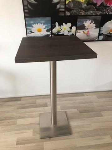 Zgan pedrali statafel chroom voet houten blad beschikbaar voor biedingen