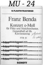 MU24 Fluit bladmuziek: Il Flauto Traverso Franz Benda FTR 10, Ophalen of Verzenden, Zo goed als nieuw, Klassiek, Dwarsfluit of Piccolo