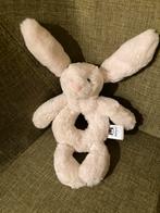 Jellycat ring rammelaar bashfull bunny wit haasje soft, Ophalen of Verzenden, Zo goed als nieuw, Konijn