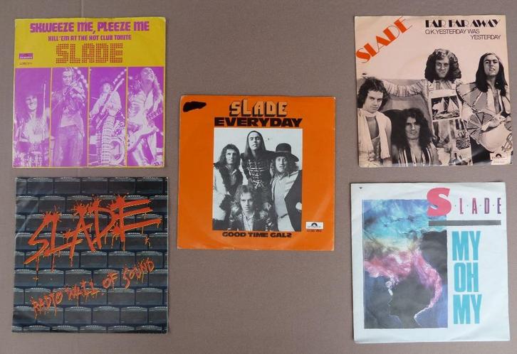 5x Singletjes 45 toeren van SLADE glamrock (13), Cd's en Dvd's, Vinyl Singles, Gebruikt, Single, Pop, 7 inch, Ophalen of Verzenden