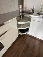 Brugman moderne keuken met koel/vries combinatie, 200 cm of meer, Gebruikt, 50 tot 75 cm, Wit