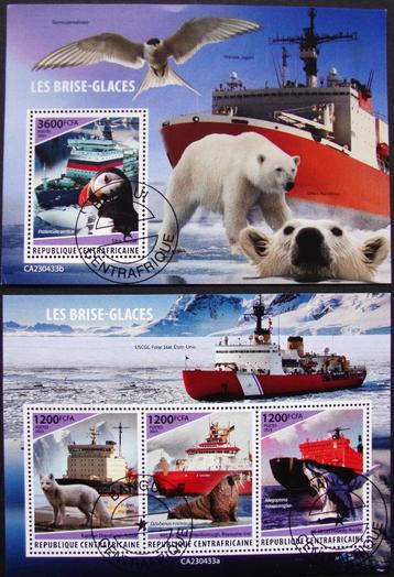 - 433 - 2 Blokken, uit Div. landen, IJsbrekers + Dieren, beschikbaar voor biedingen