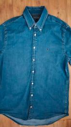 Tommy Hilfiger overhemd Denim look maat M, Ophalen of Verzenden, Zo goed als nieuw, Blauw, Halswijdte 39/40 (M)