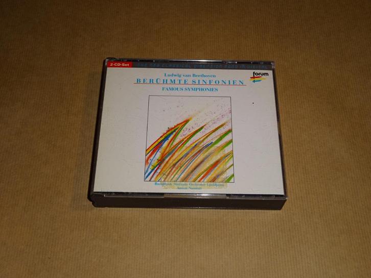 2 CD Beethoven Beruhmte Sinfonien Famous Symphonies, Cd's en Dvd's, Cd's | Klassiek, Zo goed als nieuw, Ophalen of Verzenden