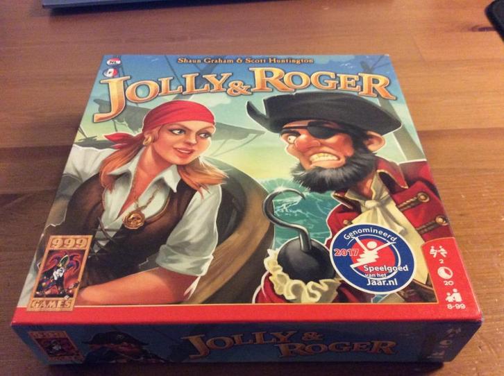 Jolly & Roger. Piratenspel van 999 games, Hobby en Vrije tijd, Gezelschapsspellen | Overige, Een of twee spelers, Ophalen of Verzenden